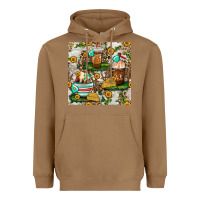 Toasted Coconut cow coffee cups and farm with leopard seamless pattern bbs Heavyweight Hoodie - BundleAndBundleShop
