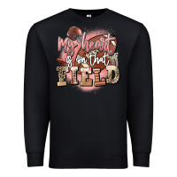 Black my heart is on that field Premium Sweatshirt - FaDigitalArtStudio