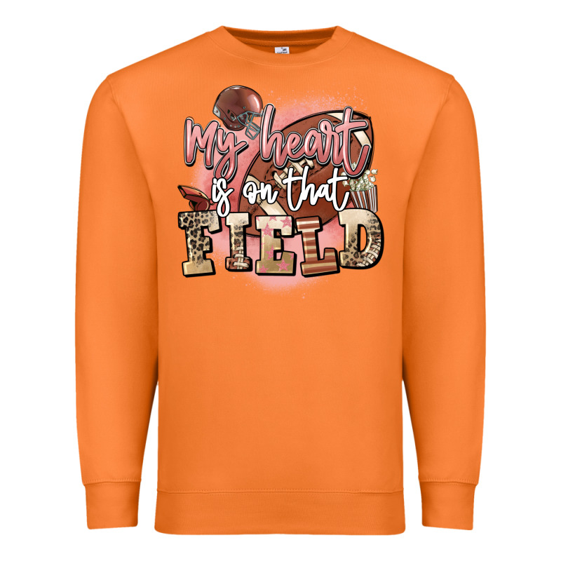 My Heart Is On That Field Premium Sweatshirt by FaDigitalArtStudio | Teevron