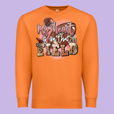 My Heart Is On That Field Premium Sweatshirt Designed By Fadigitalartstudio