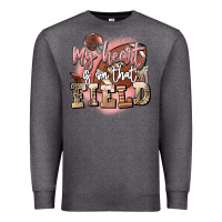 Charcoal Heather my heart is on that field Premium Sweatshirt - FaDigitalArtStudio