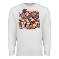 Oatmeal Heather my heart is on that field Premium Sweatshirt - FaDigitalArtStudio
