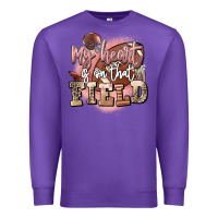 Purple my heart is on that field Premium Sweatshirt - FaDigitalArtStudio
