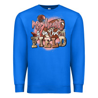 True Royal my heart is on that field Premium Sweatshirt - FaDigitalArtStudio