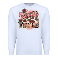 White my heart is on that field Premium Sweatshirt - FaDigitalArtStudio