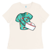 Bone custom name nurse scrubs   font easter risen Ladies Tee - MaliasSmallBusiness
