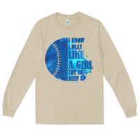 Mushroom I Know I Play Like A Girl Try To Keep Up Softball Long Sleeve Tee - Bettercallsaul