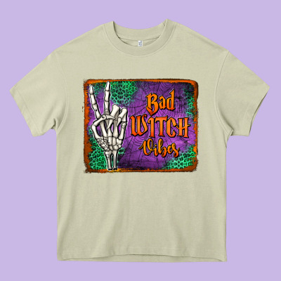 Bad Witch Vibes Heavy Core Tee Designed By Jasminsmagicworld