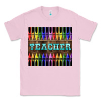 Bubblegum Pink Teacher Crayons Tumbler Classic Tee - LillyAllenDesigns