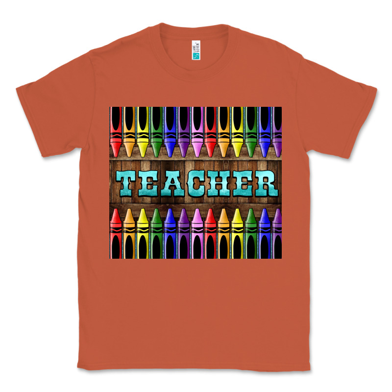 Teacher Crayons Tumbler Classic Tee by LillyAllenDesigns | Teevron