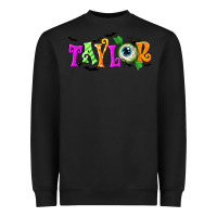 Black Personalized Halloween Heavyweight Sweatshirt - NancyCooperArtShop