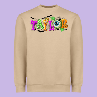Personalized Halloween Heavyweight Sweatshirt Designed By Nancycooperartshop