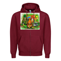 Burgundy St. Patrick's Day gnomies with truck tumbler Zipper Hoodie - HowdyJamesFarm