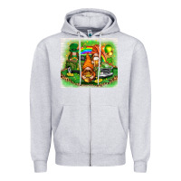 Heather Grey St. Patrick's Day gnomies with truck tumbler Zipper Hoodie - HowdyJamesFarm