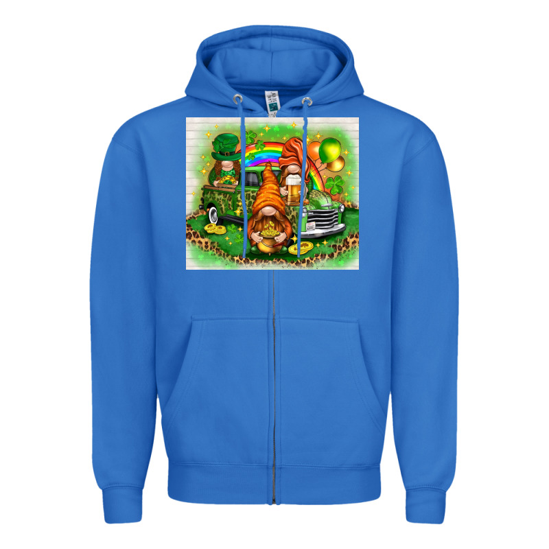 St. Patrick's Day Gnomies With Truck Tumbler Zipper Hoodie by HowdyJamesFarm | Teevron