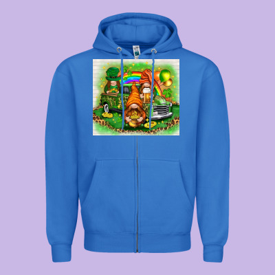 St. Patrick's Day Gnomies With Truck Tumbler Zipper Hoodie Designed By Howdyjamesfarm