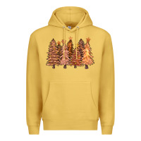 Antique Gold melanin christmas trees with lights Premium Hoodie - FaDigitalArtStudio
