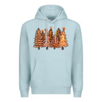 Blue Mist melanin christmas trees with lights Premium Hoodie - FaDigitalArtStudio