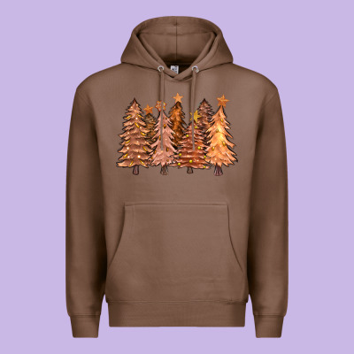 Melanin Christmas Trees With Lights Premium Hoodie Designed By Fadigitalartstudio