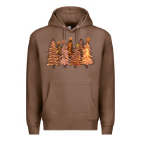 Chestnut melanin christmas trees with lights Premium Hoodie - FaDigitalArtStudio