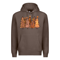 Coffee melanin christmas trees with lights Premium Hoodie - FaDigitalArtStudio