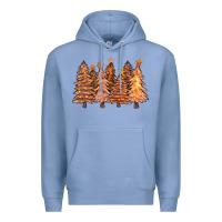 Colony Blue melanin christmas trees with lights Premium Hoodie - FaDigitalArtStudio