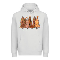 Dove Grey melanin christmas trees with lights Premium Hoodie - FaDigitalArtStudio