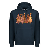 Navy melanin christmas trees with lights Premium Hoodie - FaDigitalArtStudio