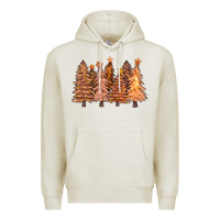 Oatmeal Heather melanin christmas trees with lights Premium Hoodie - FaDigitalArtStudio