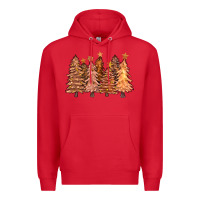 Red melanin christmas trees with lights Premium Hoodie - FaDigitalArtStudio