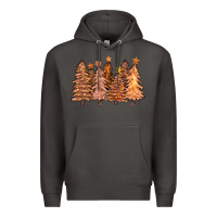 Smoke melanin christmas trees with lights Premium Hoodie - FaDigitalArtStudio