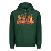 Sports Green melanin christmas trees with lights Premium Hoodie - FaDigitalArtStudio
