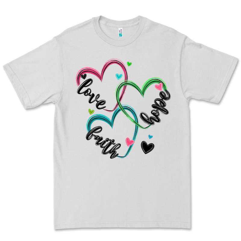 Faith Hope Love Premium Tee by MaliasSmallBusiness | Teevron