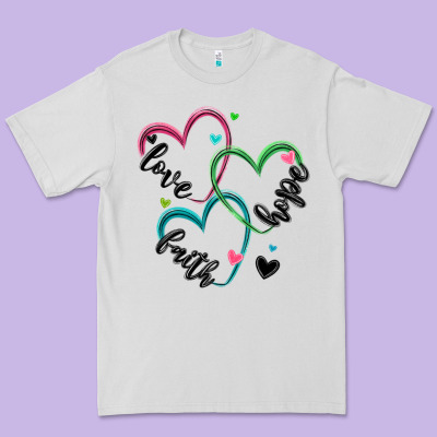 Faith Hope Love Premium Tee Designed By Maliassmallbusiness
