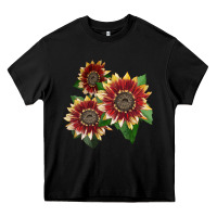 Black Florenza Sunflower Heavy Core Tee - LillyAllenDesigns