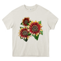 Cream Florenza Sunflower Heavy Core Tee - LillyAllenDesigns