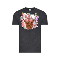 Vintage Black highland heifer easter Vintage Tee - LillyAllenDesigns