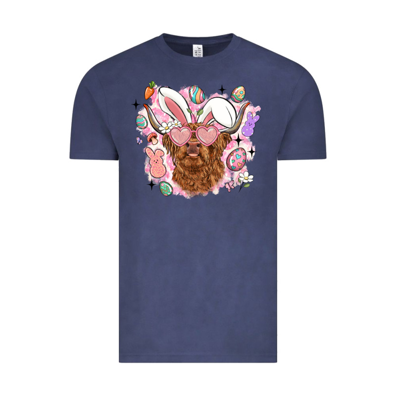 Highland Heifer Easter Vintage Tee by LillyAllenDesigns | Teevron
