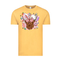 Vintage Mustard highland heifer easter Vintage Tee - LillyAllenDesigns