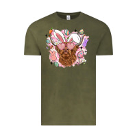 Vintage Olive highland heifer easter Vintage Tee - LillyAllenDesigns