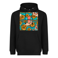 Black hand cream nail polish remover and sunflowers with leopard and glitter Heavyweight Hoodie - BundleAndBundleShop