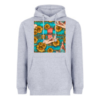 Heather Grey hand cream nail polish remover and sunflowers with leopard and glitter Heavyweight Hoodie - BundleAndBundleShop