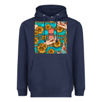 Navy hand cream nail polish remover and sunflowers with leopard and glitter Heavyweight Hoodie - BundleAndBundleShop