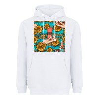 White hand cream nail polish remover and sunflowers with leopard and glitter Heavyweight Hoodie - BundleAndBundleShop