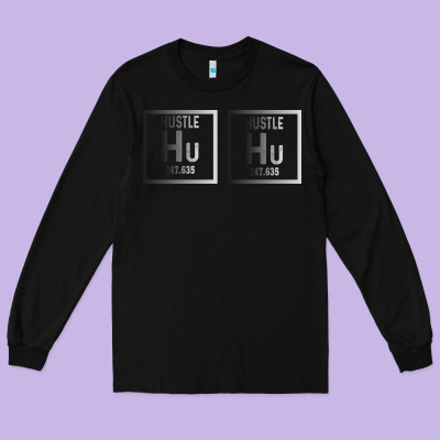 Hustle Harder Neon Long Sleeve Tee Designed By Bettercallsaul