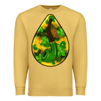 Antique Gold st.patrick's teardrop earrings Premium Sweatshirt - FaDigitalArtStudio