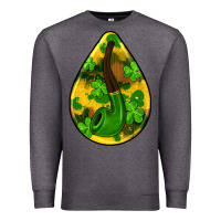 Charcoal Heather st.patrick's teardrop earrings Premium Sweatshirt - FaDigitalArtStudio