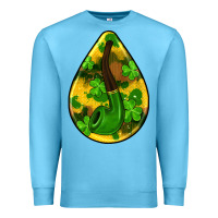 Ocean Blue st.patrick's teardrop earrings Premium Sweatshirt - FaDigitalArtStudio