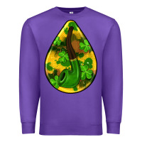 Purple st.patrick's teardrop earrings Premium Sweatshirt - FaDigitalArtStudio