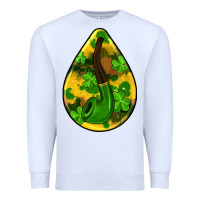 White st.patrick's teardrop earrings Premium Sweatshirt - FaDigitalArtStudio